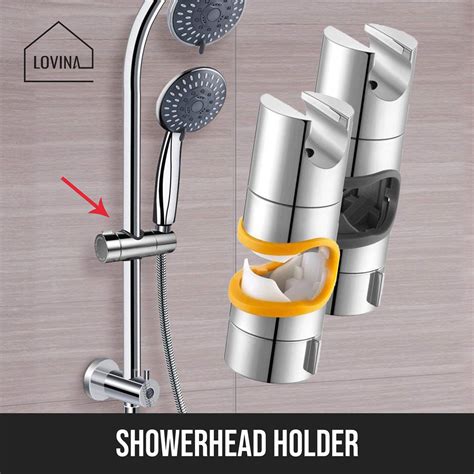 metal shower head holder bracket|adjustable shower head holder bracket.